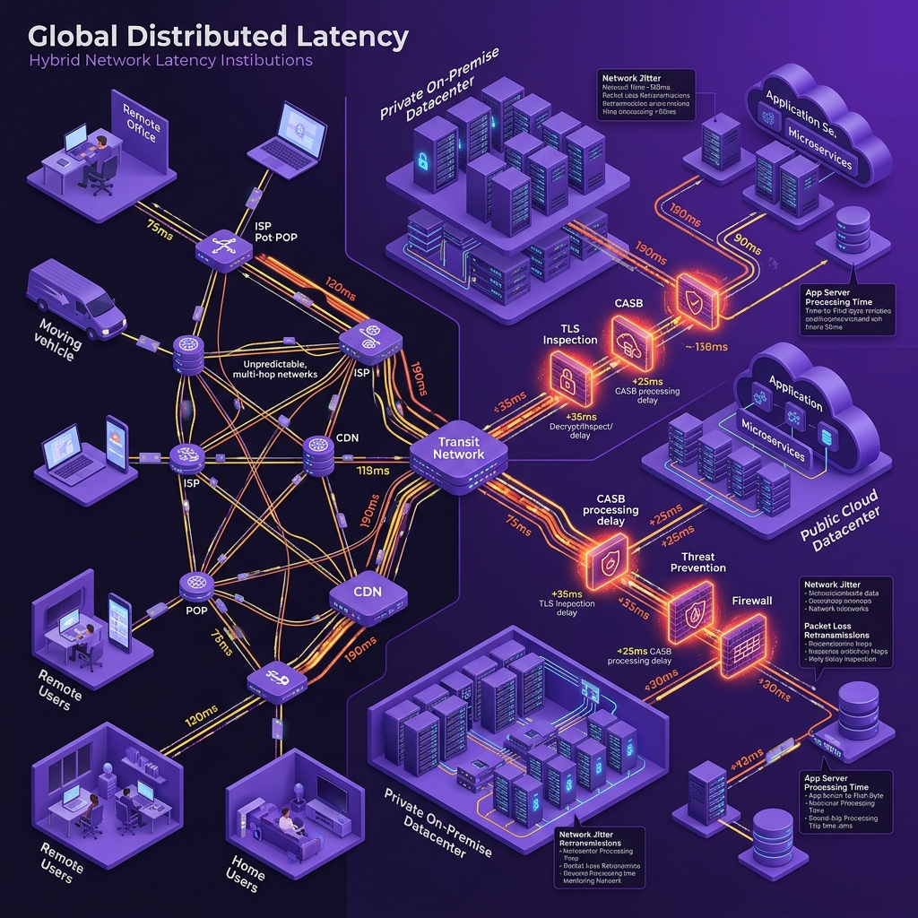 Distributed Latency and Security Overlay Overhead Diagram