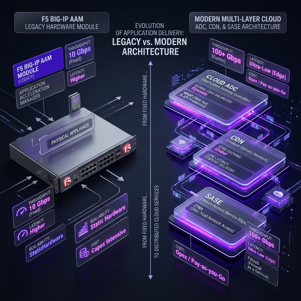 F5 BIG-IP AAM Product vs Modern Acceleration Category Infographic