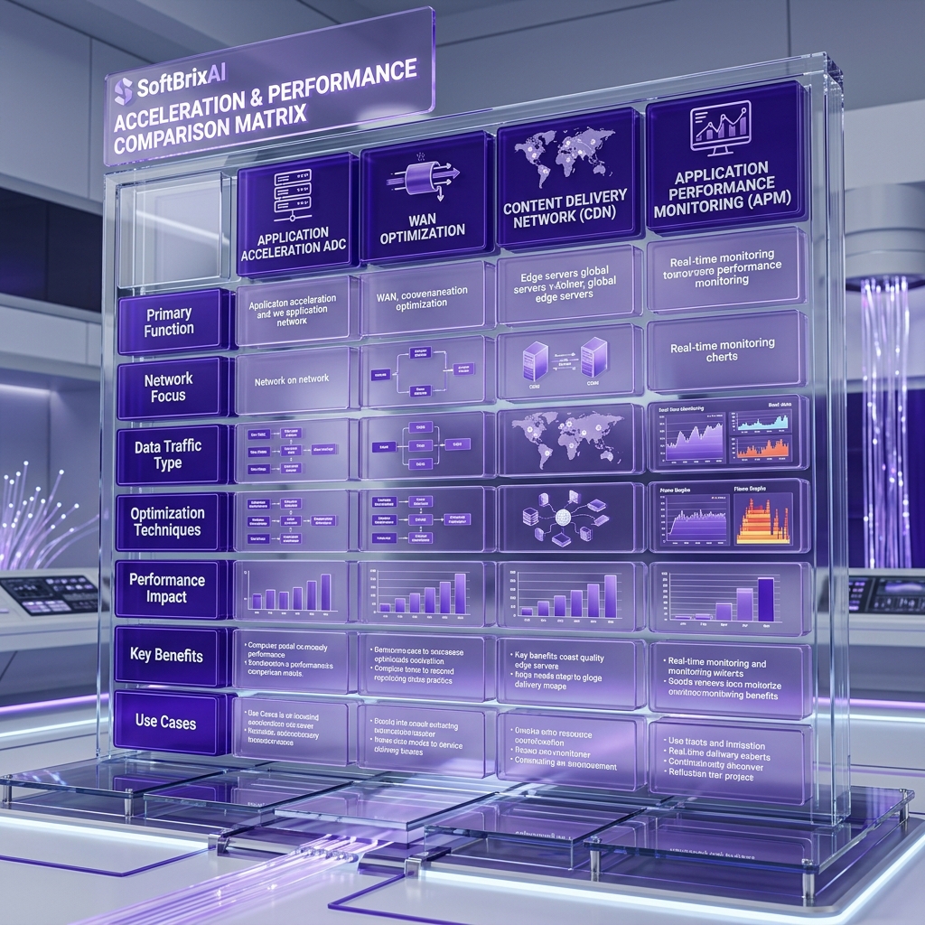 Application Acceleration vs WAN Optimization vs CDN vs APM Matrix