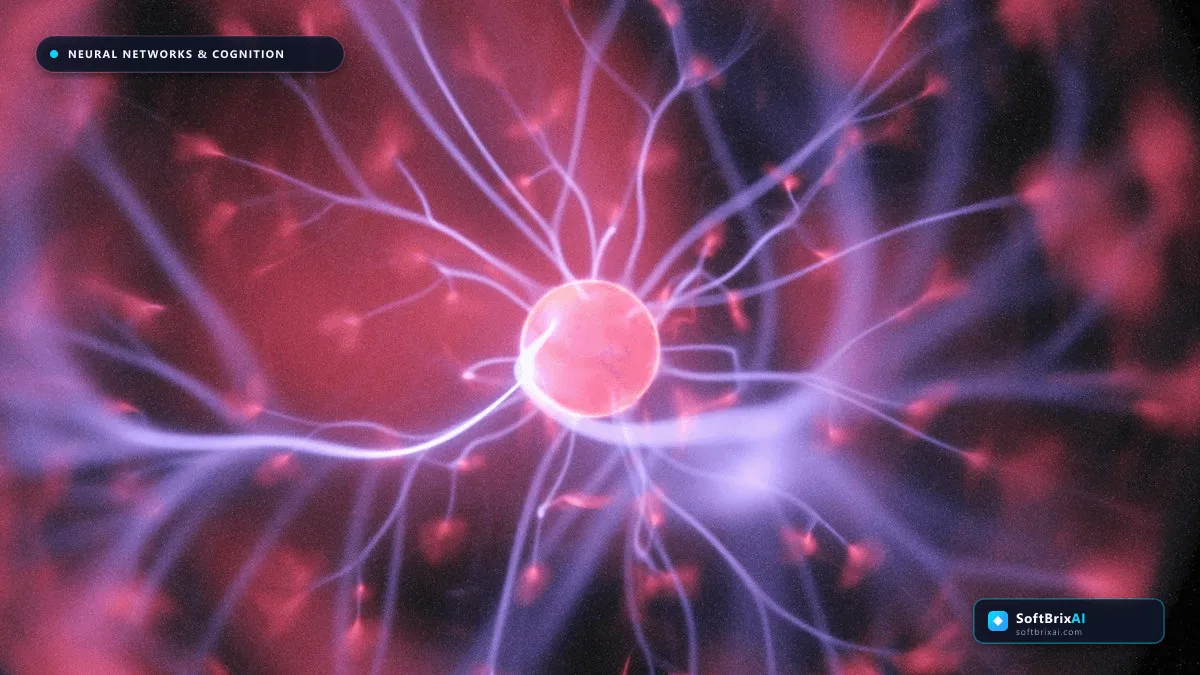 Artificial intelligence explained through a neural network that imitates how the human brain processes information