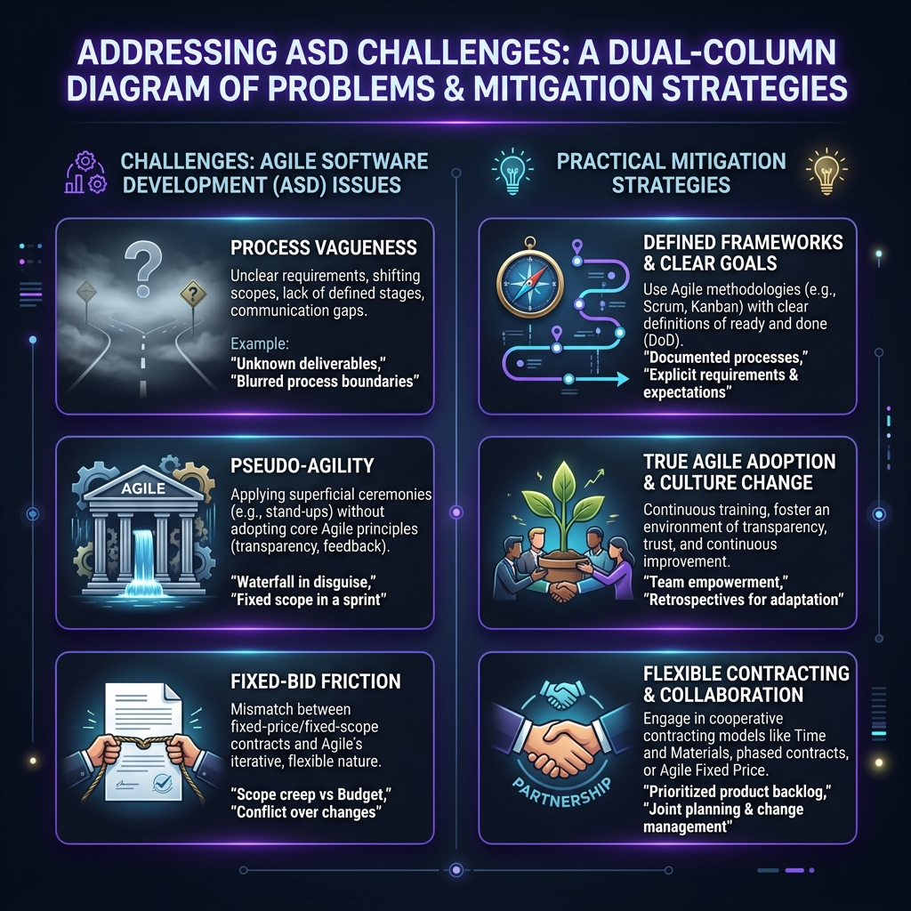 Adaptive Software Development Pitfalls and Mitigation Framework