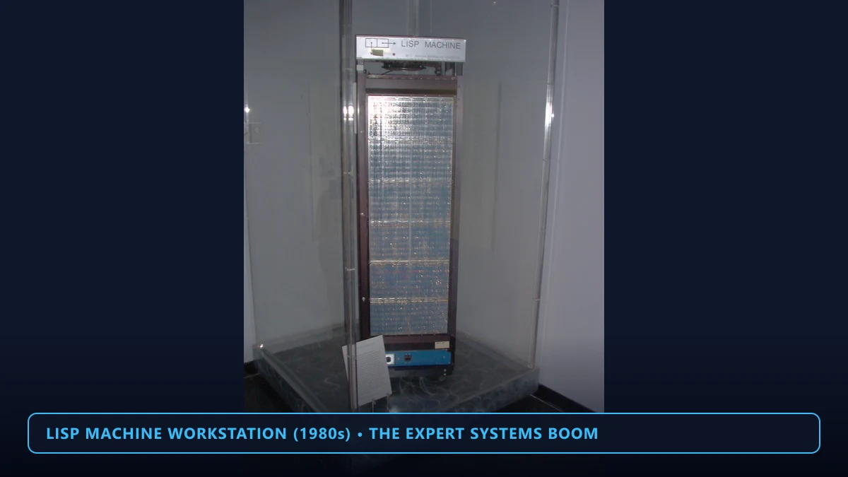 1980s LISP Machine workstation powering enterprise expert systems