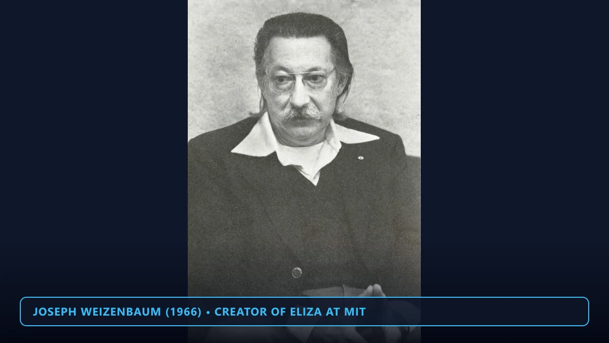 Joseph Weizenbaum at MIT creator of the ELIZA natural language processing program in 1966