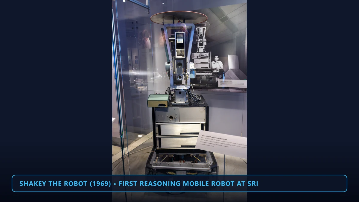 Shakey the Robot developed at Stanford Research Institute SRI in 1969