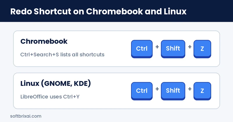 Redo shortcut on Chromebook and Linux using Ctrl+Shift+Z
