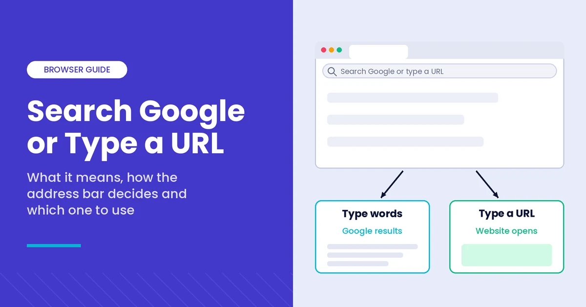 search google or type a url